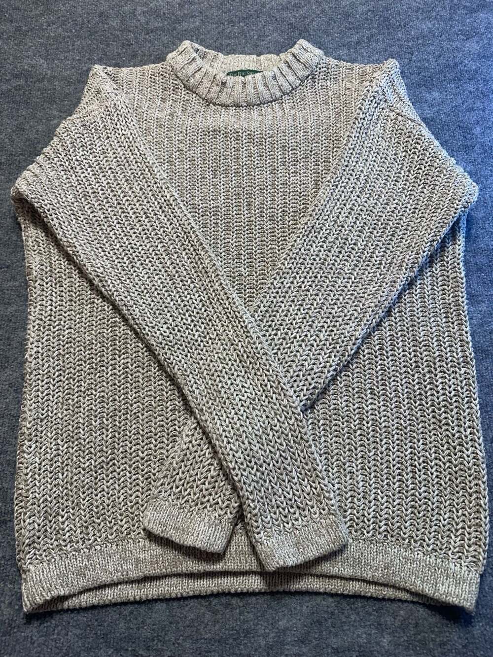 The Big Sweater Cassini 1892 Trail Guide Ramie Cotton Sz M Fishermen Grandpa